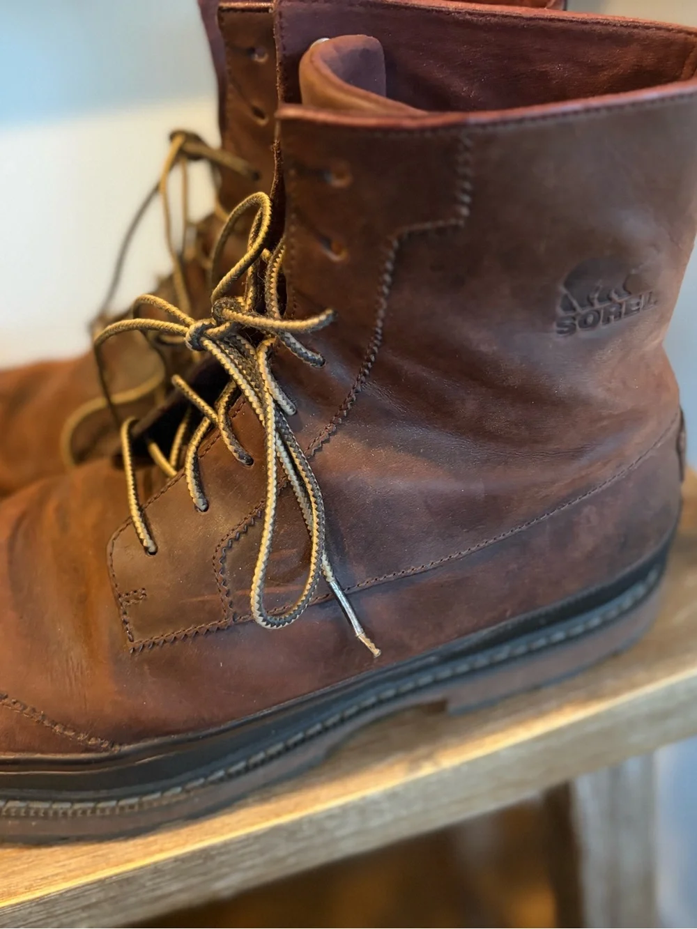 Sorel  madder Leather Mens Waterproof Work Boots size   11 wingtip